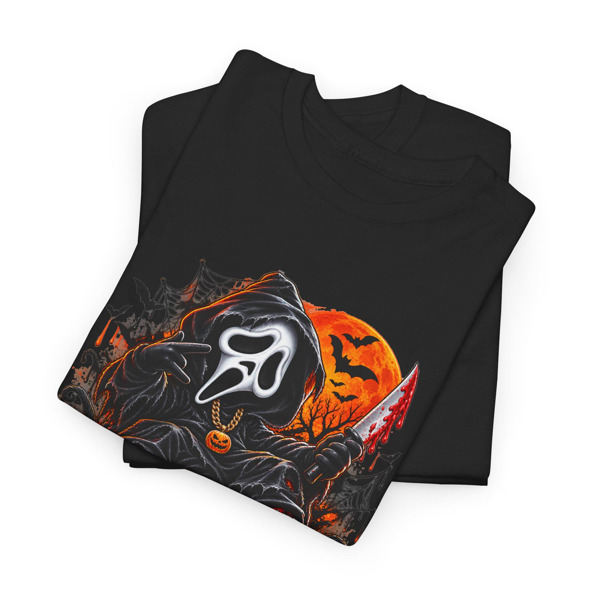 Halloween Ghostface Pumpkin Horror T-Shirt