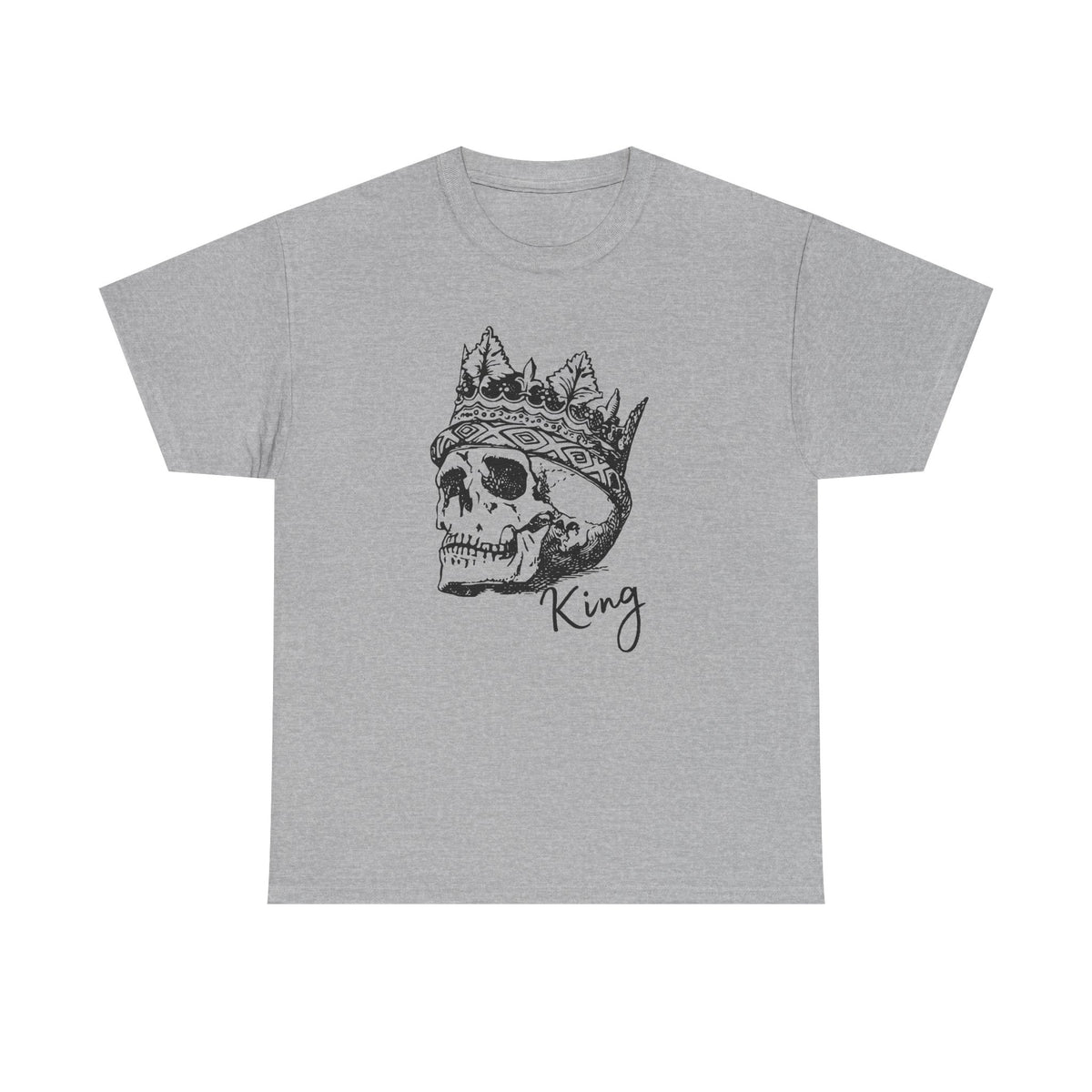 Skull King Shirt | Crowned Skull Gothic Graphic Tee
