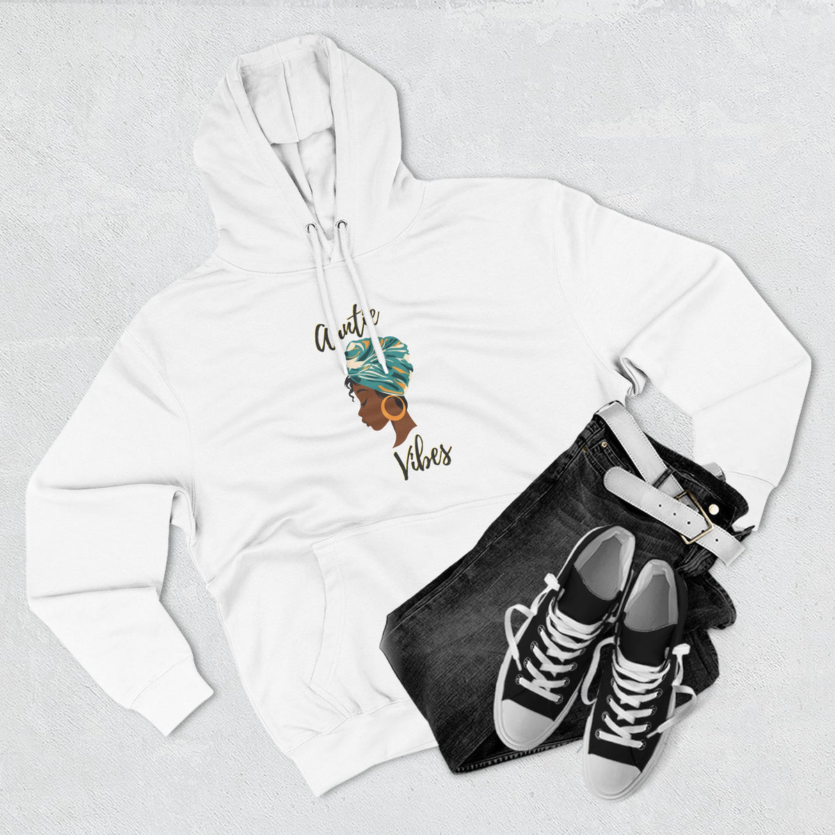 Auntie Vibes Fleece Hoodie