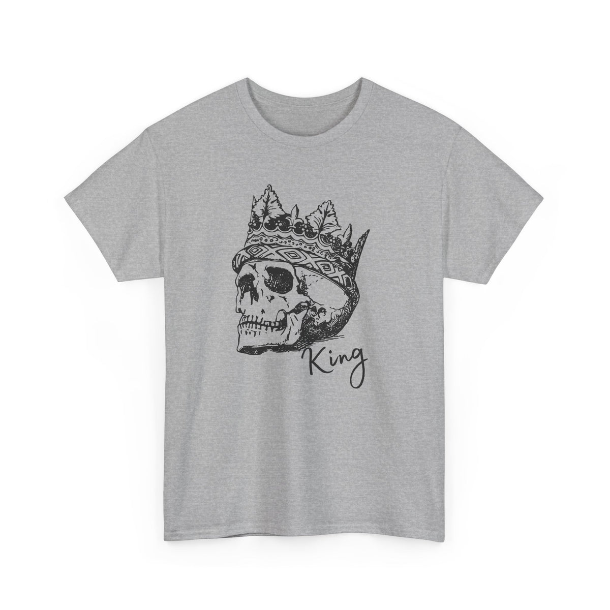 Skull King Shirt | Crowned Skull Gothic Graphic Tee