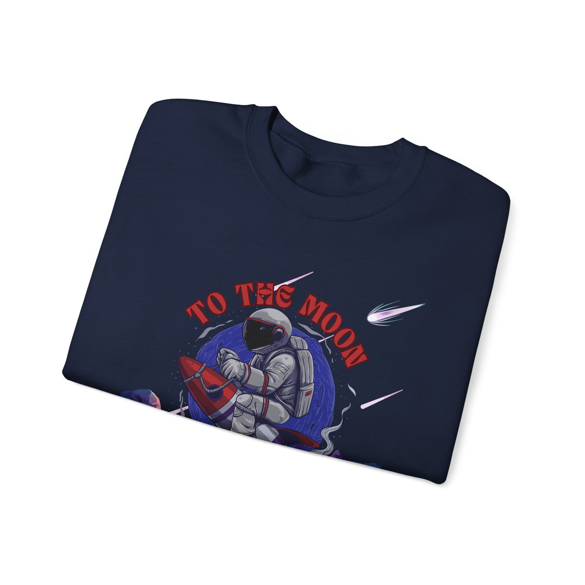 To The Moon Unisex Crewneck Sweatshirt - Space Adventure Design