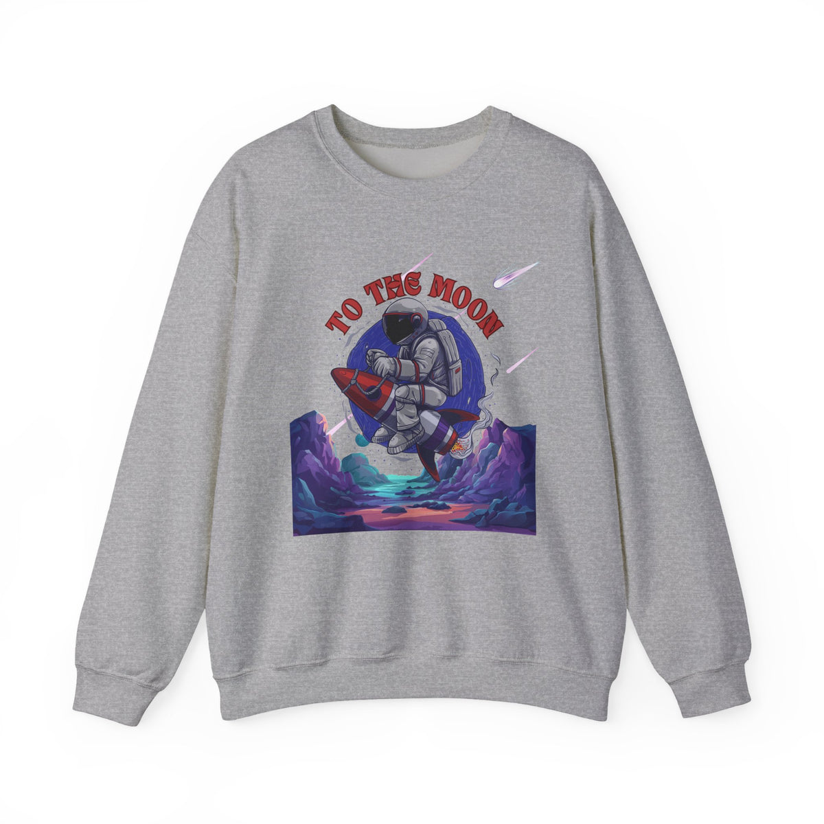 To The Moon Unisex Crewneck Sweatshirt - Space Adventure Design