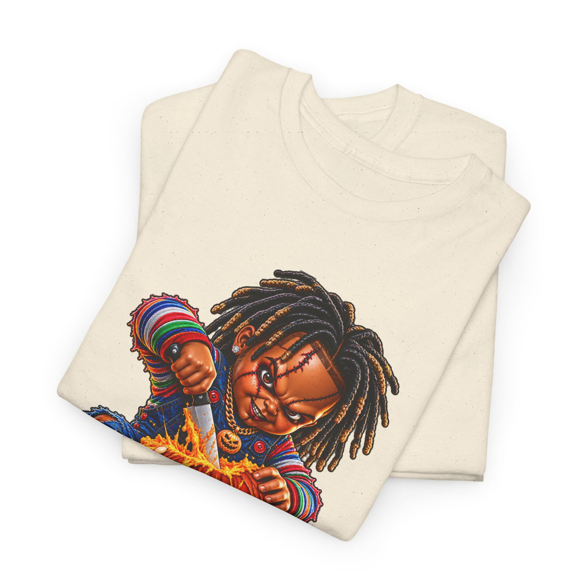 Halloween Pumpkin Carving Dreadlocks Skeleton T-Shirt