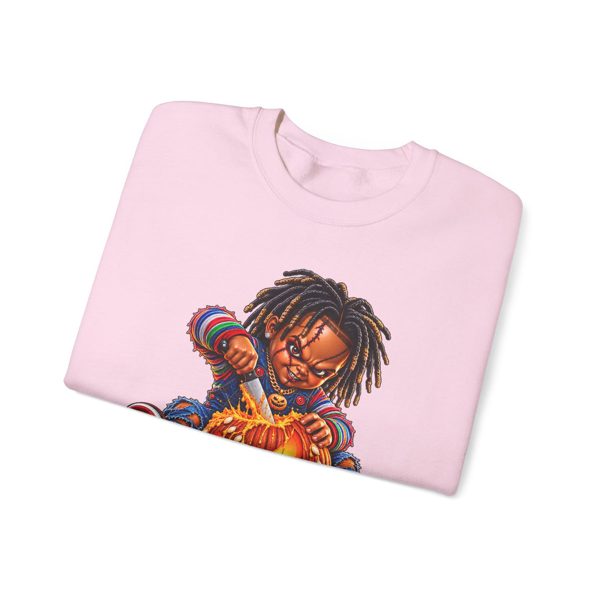 Halloween Dreadlocks Pumpkin Crewneck Sweatshirt