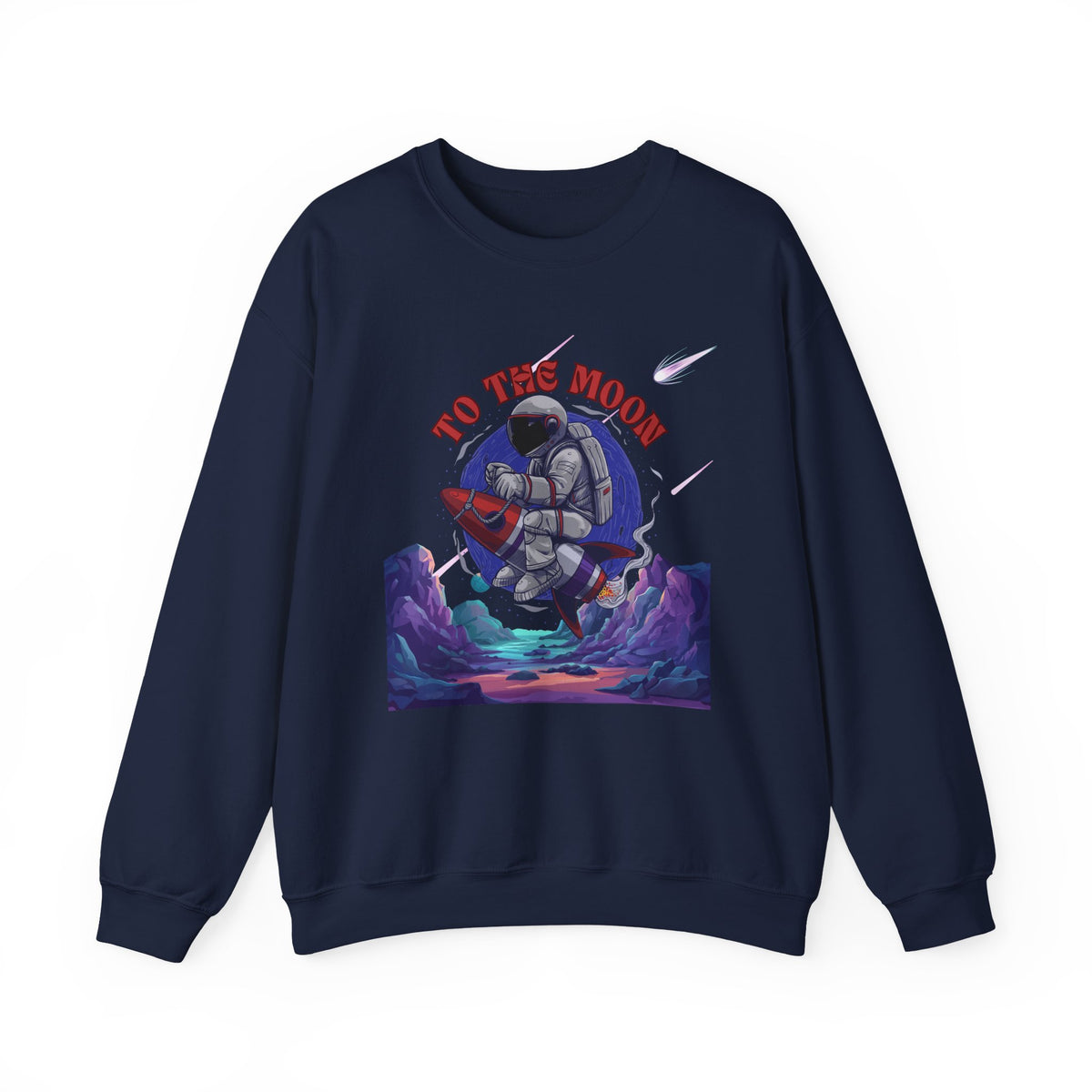 To The Moon Unisex Crewneck Sweatshirt - Space Adventure Design