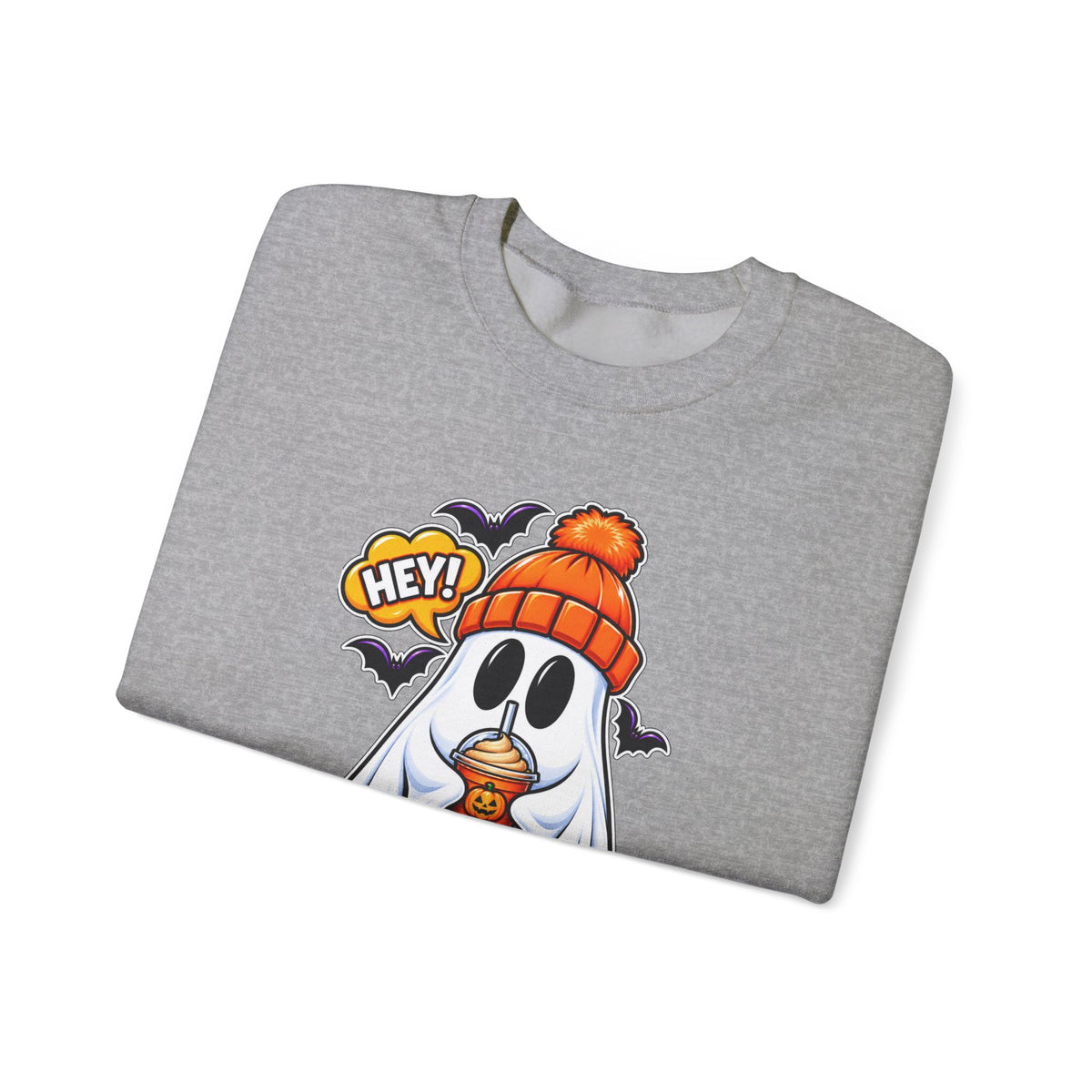 Hey Boo Ghost Halloween Crewneck Sweatshirt