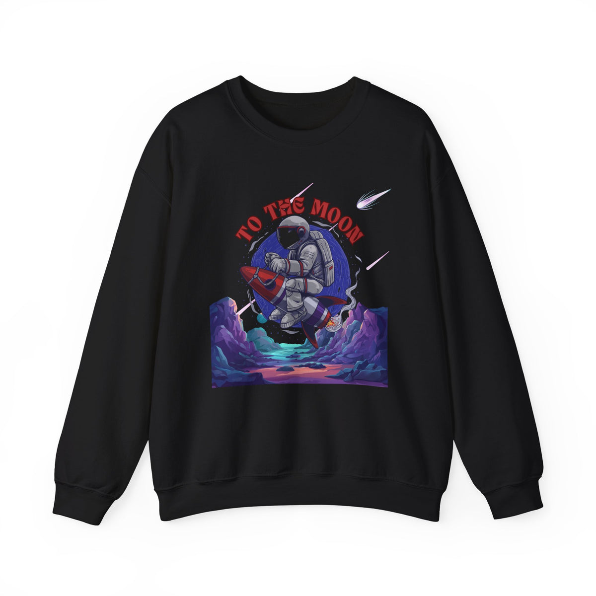 To The Moon Unisex Crewneck Sweatshirt - Space Adventure Design