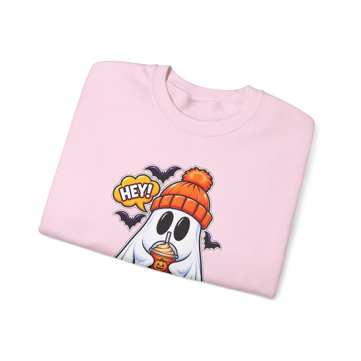 Hey Boo Ghost Halloween Crewneck Sweatshirt