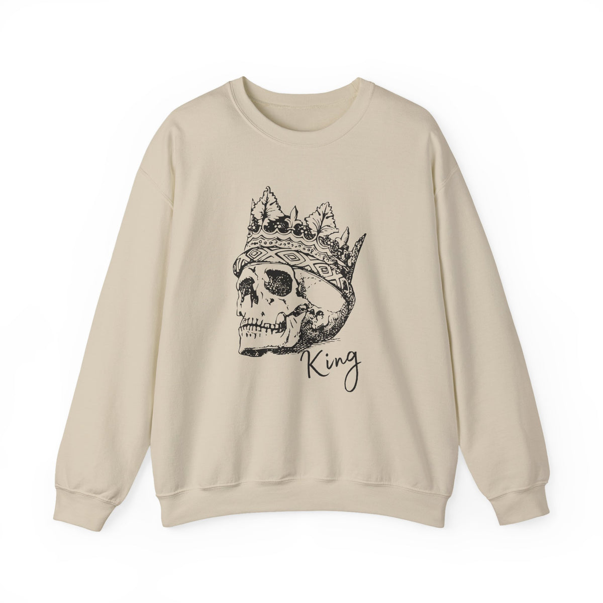 Crowned Skull Crewneck Sweatshirt - Unisex Heavy Blend™