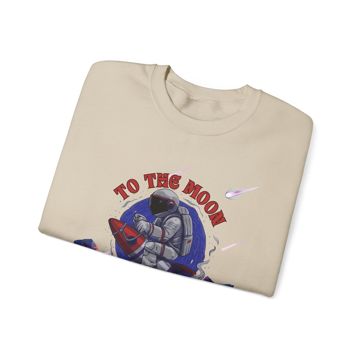 To The Moon Unisex Crewneck Sweatshirt - Space Adventure Design
