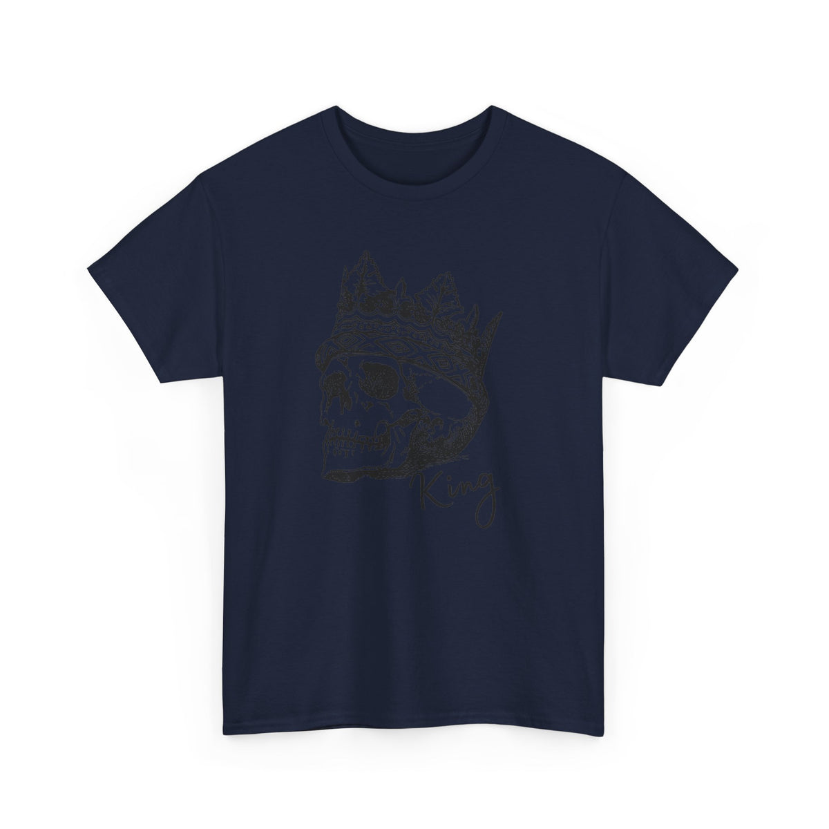 Skull King Shirt | Crowned Skull Gothic Graphic Tee