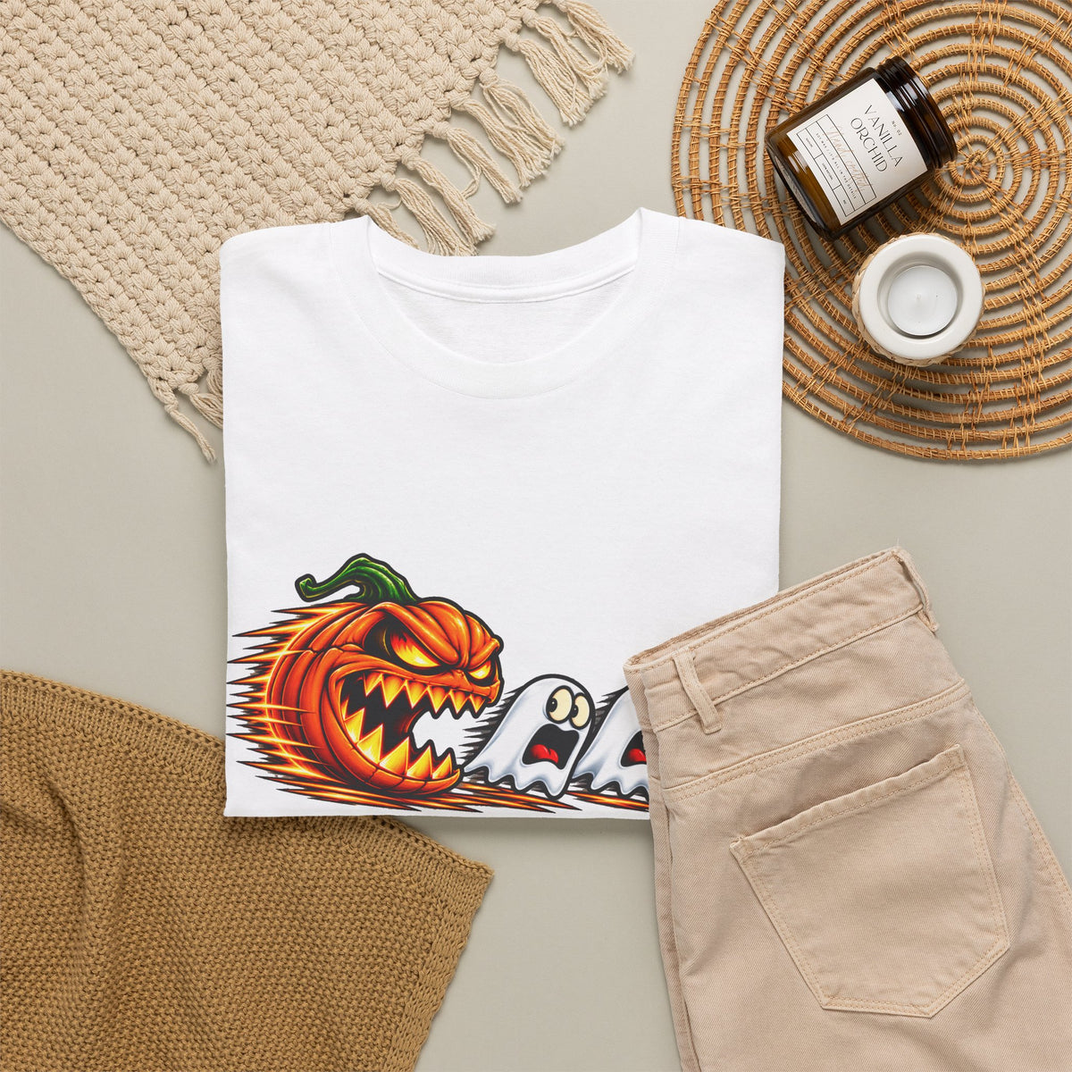 Pumpkin Ghosts Halloween T-Shirt