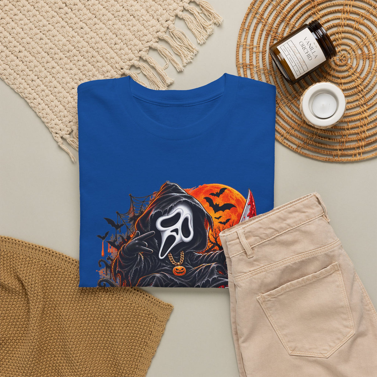 Halloween Ghostface Pumpkin Horror T-Shirt