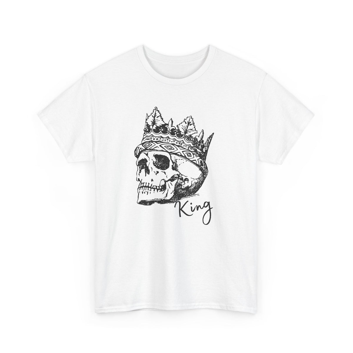 Skull King Shirt | Crowned Skull Gothic Graphic Tee