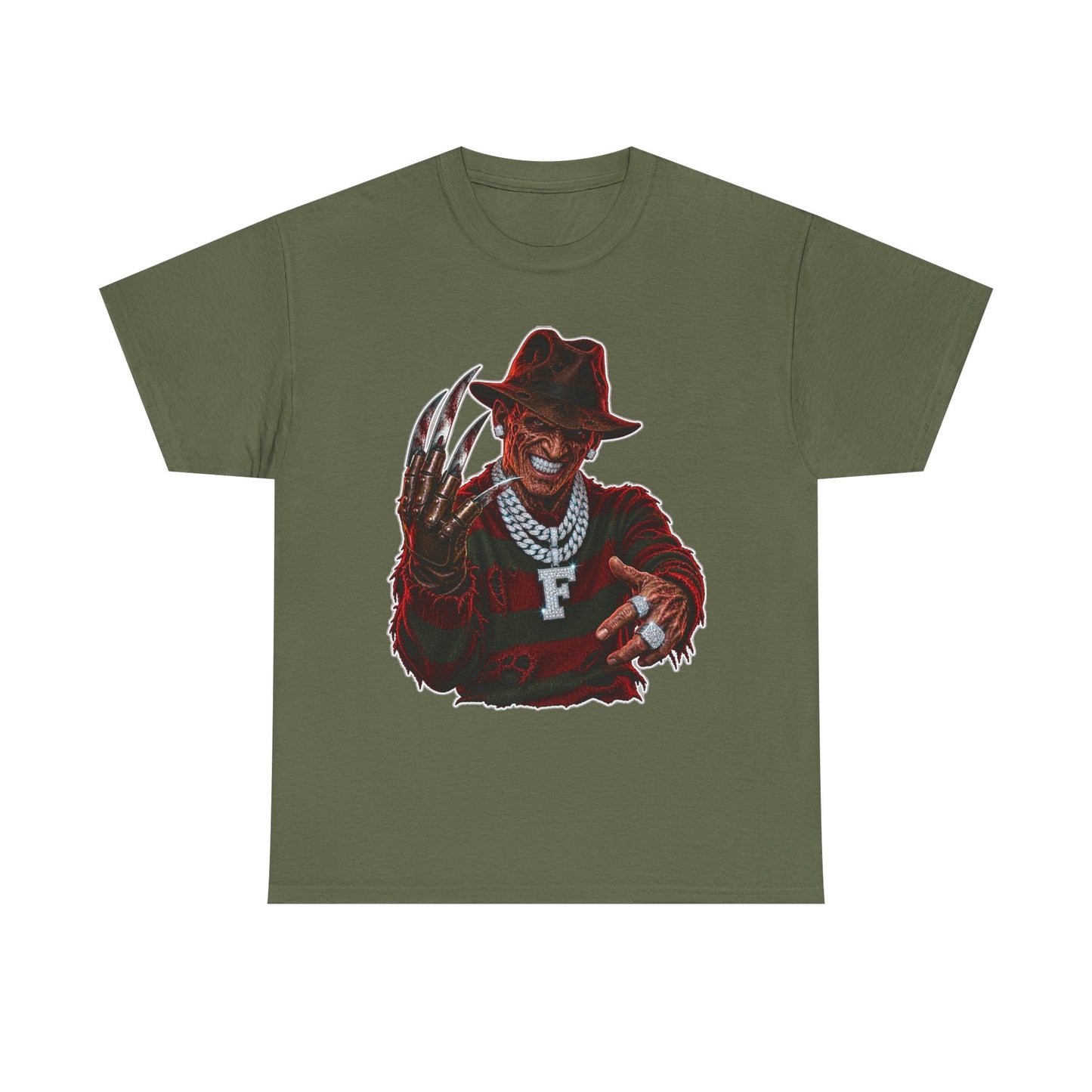 Freddy Krueger Horror T-Shirt – Retro Blades & Chains Graphic Tee