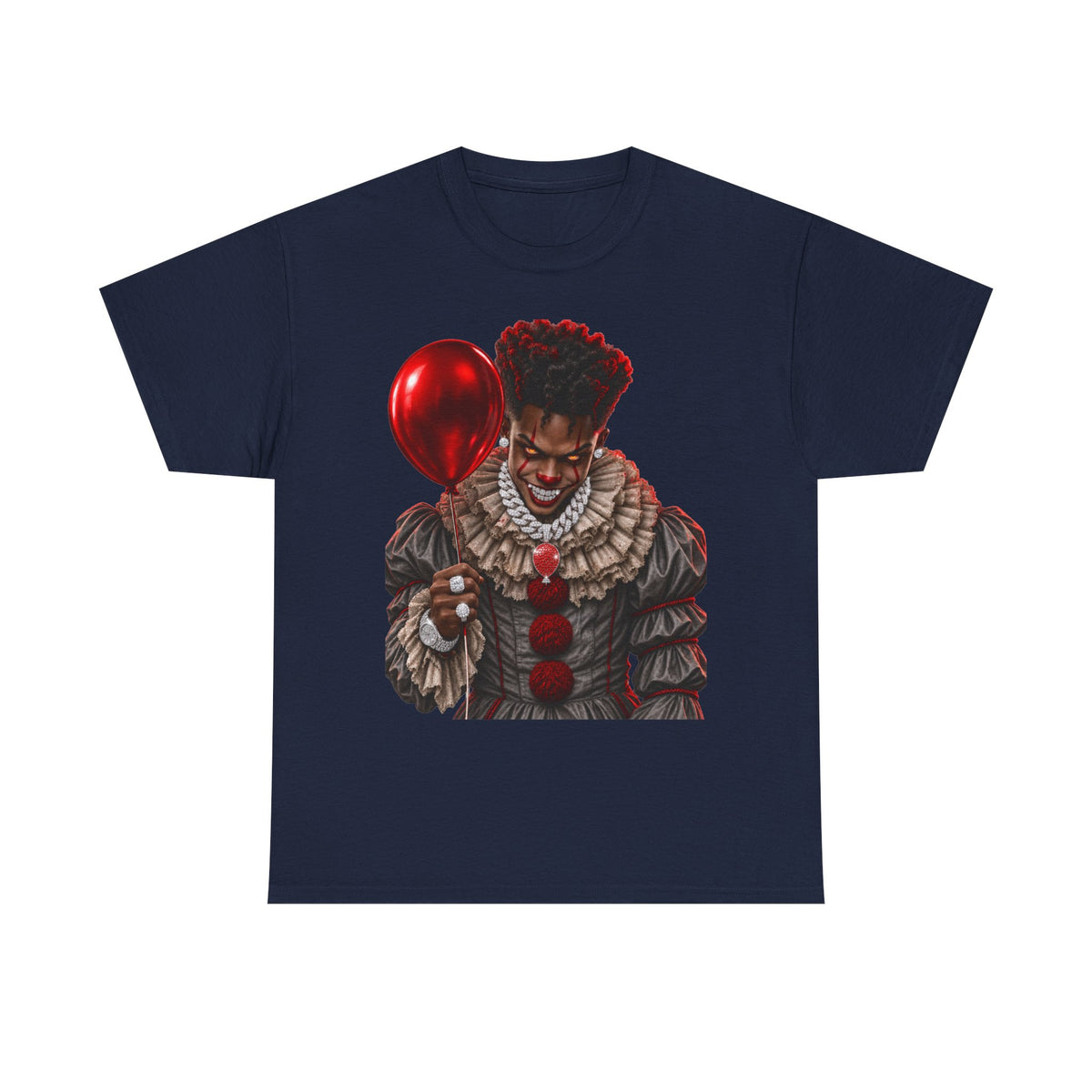 Creepy Clown Portrait T-Shirt — Horror Balloon Costume Tee