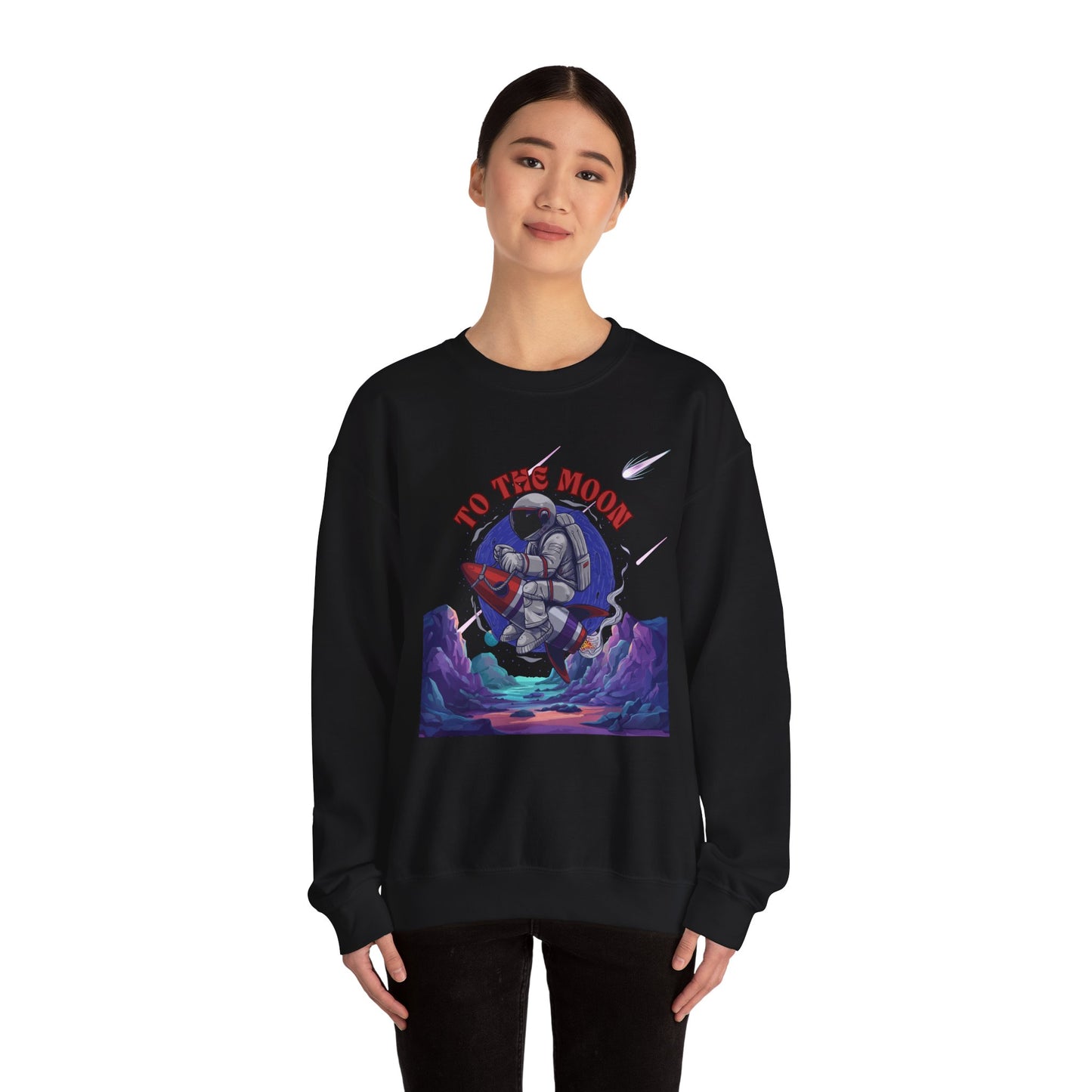To The Moon Unisex Crewneck Sweatshirt - Space Adventure Design