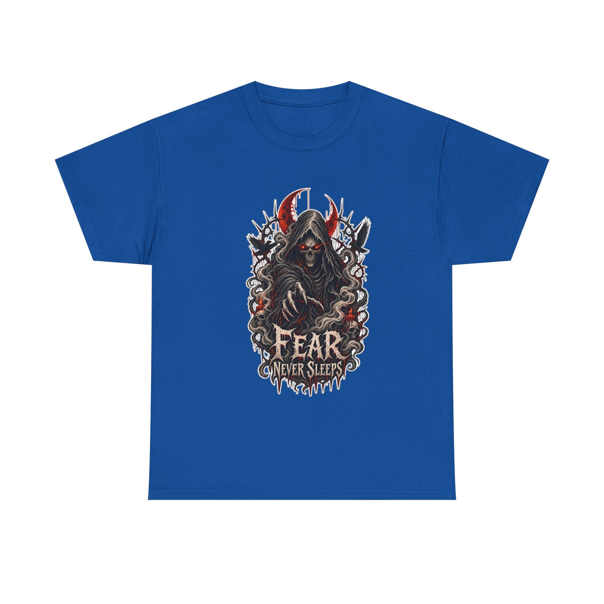 Fear Never Sleeps T-Shirt — Gothic Grim Reaper Graphic Tee