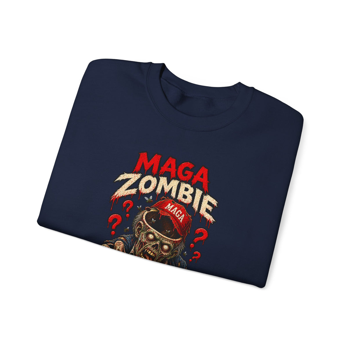 MAGA Zombie "Empty Brains" Crewneck Sweatshirt
