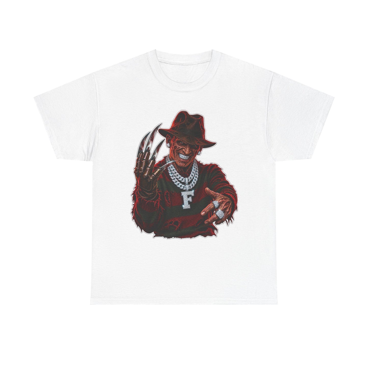 Freddy Krueger Horror T-Shirt – Retro Blades & Chains Graphic Tee