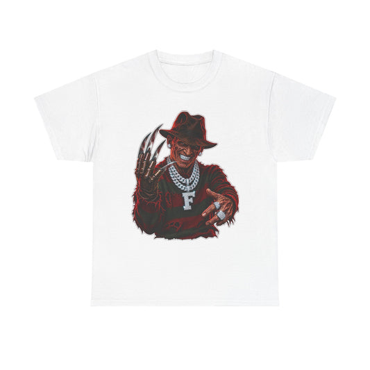 Freddy Krueger Horror T-Shirt – Retro Blades & Chains Graphic Tee