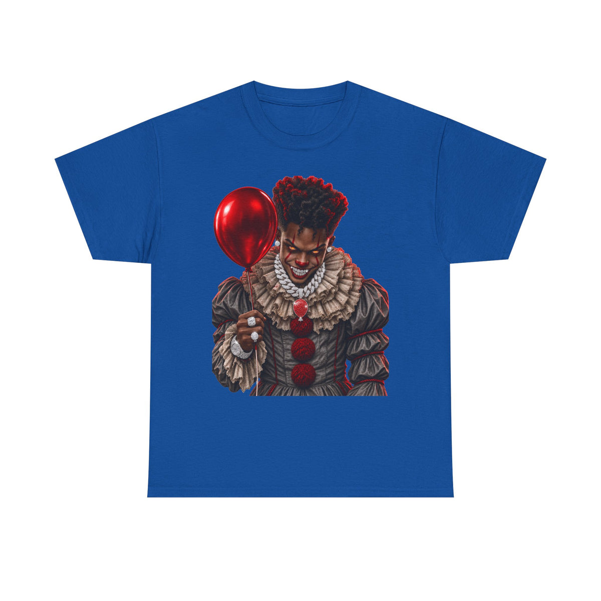 Creepy Clown Portrait T-Shirt — Horror Balloon Costume Tee