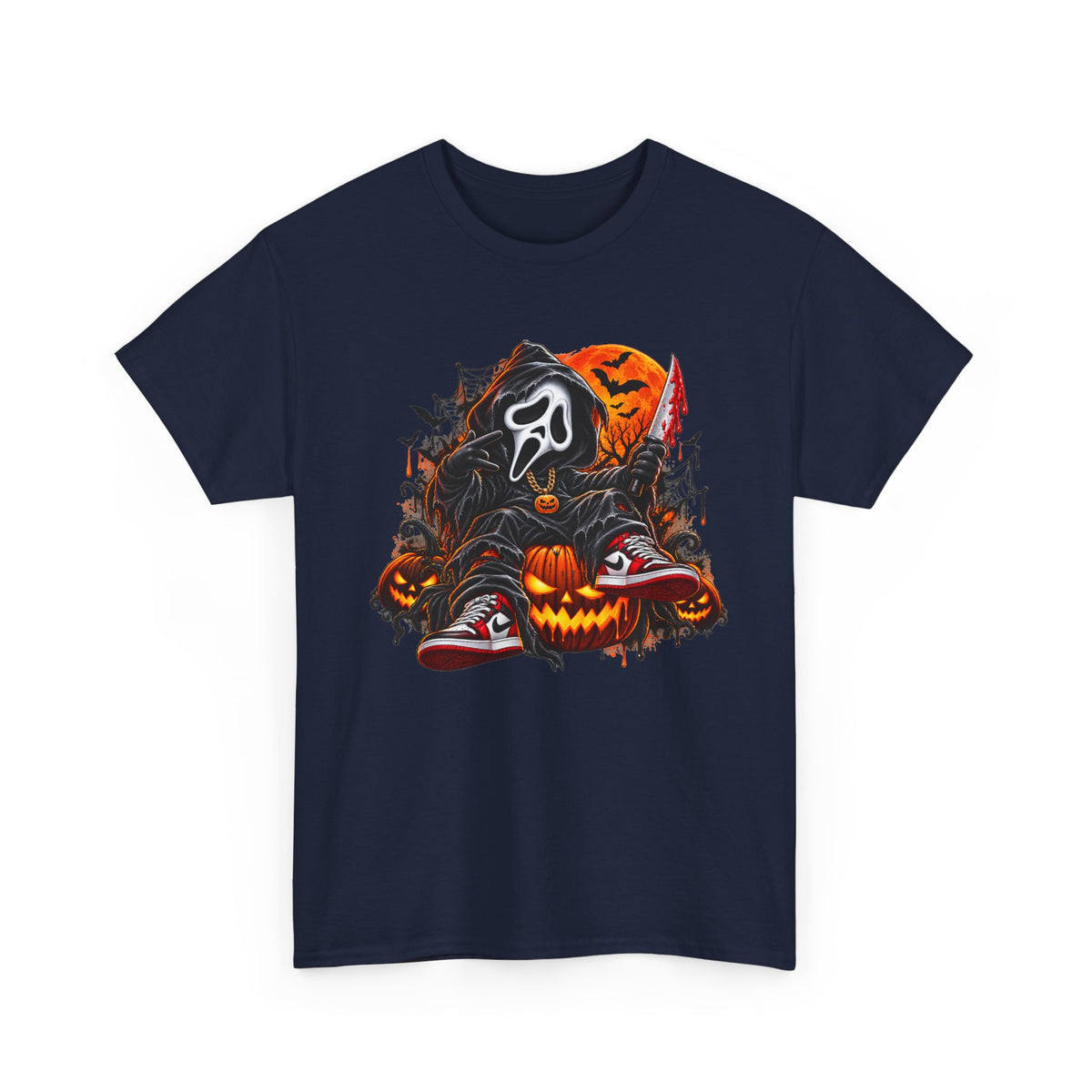 Halloween Ghostface Pumpkin Horror T-Shirt
