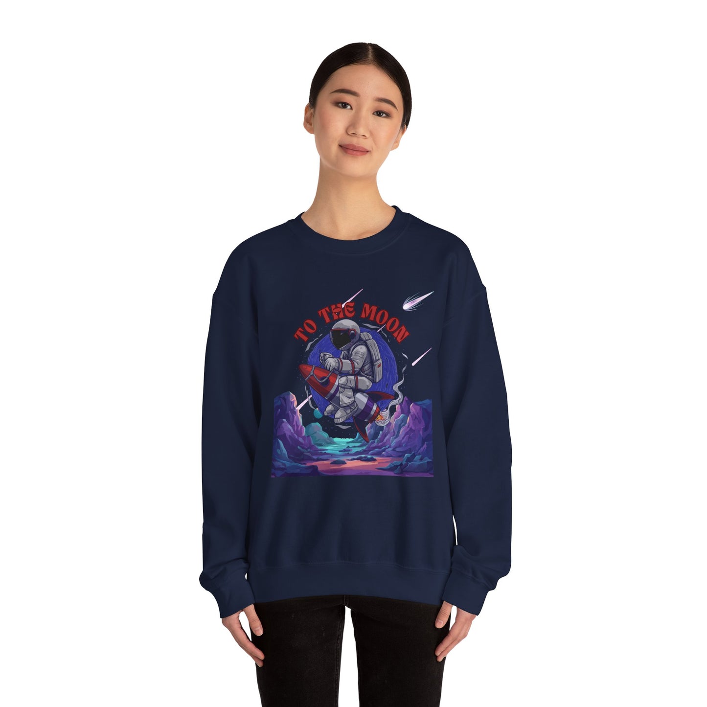 To The Moon Unisex Crewneck Sweatshirt - Space Adventure Design