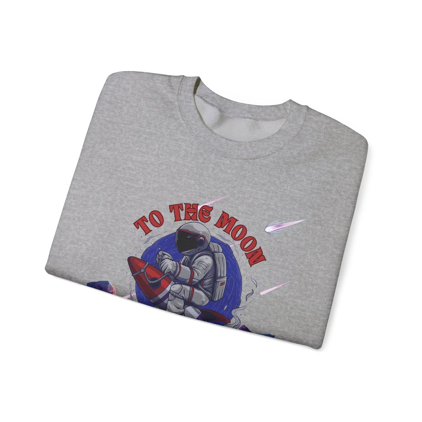 To The Moon Unisex Crewneck Sweatshirt - Space Adventure Design