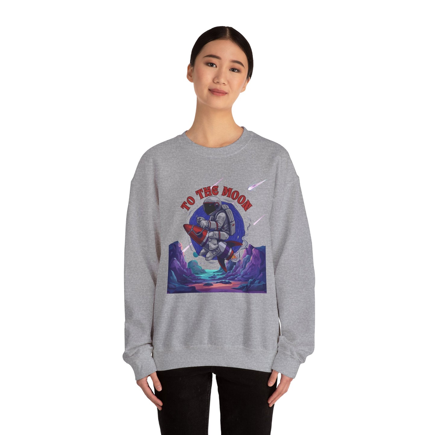 To The Moon Unisex Crewneck Sweatshirt - Space Adventure Design