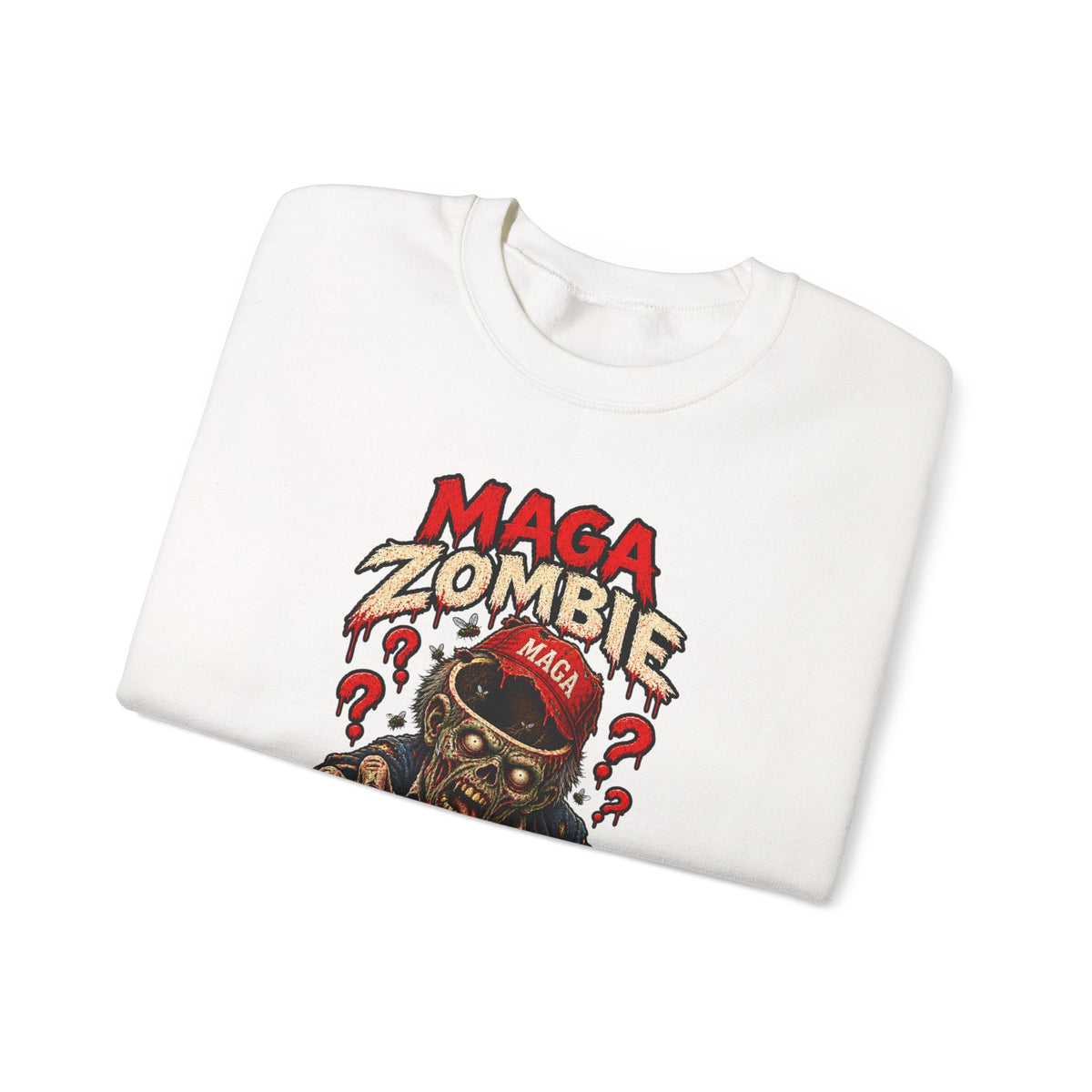 MAGA Zombie "Empty Brains" Crewneck Sweatshirt
