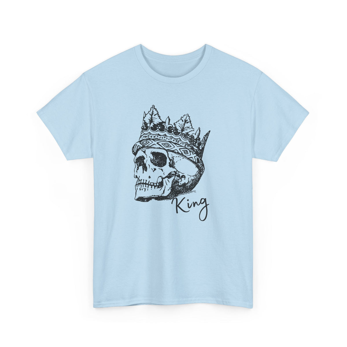 Skull King Shirt | Crowned Skull Gothic Graphic Tee