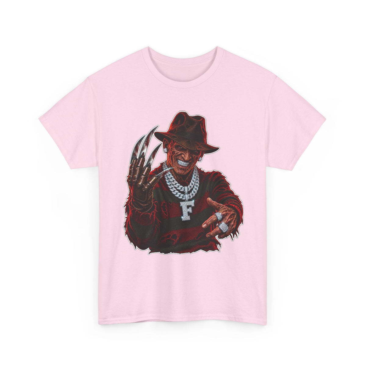 Freddy Krueger Horror T-Shirt – Retro Blades & Chains Graphic Tee