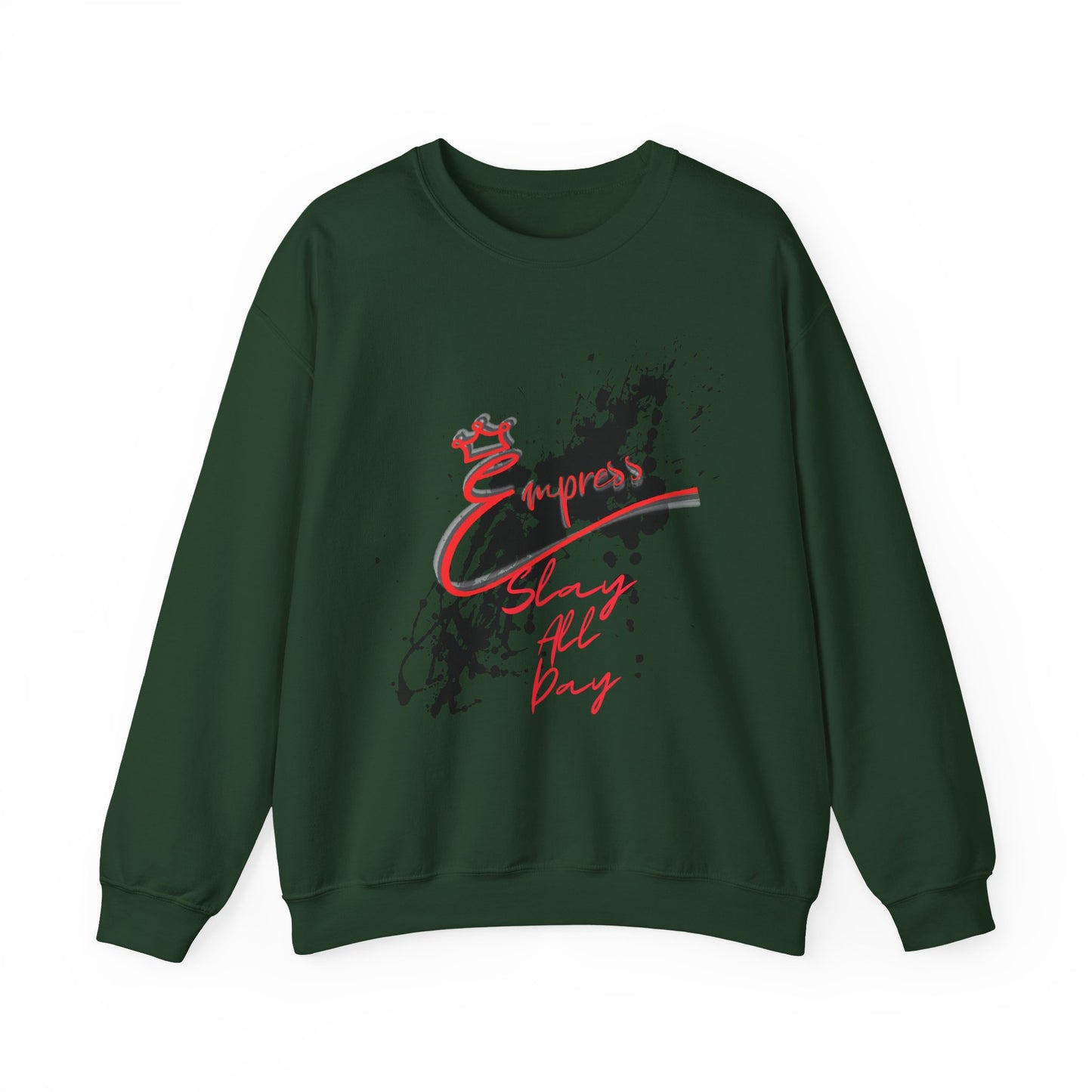 Crewneck Sweatshirt — 'Express Living All Day' Abstract Paint Splash Design