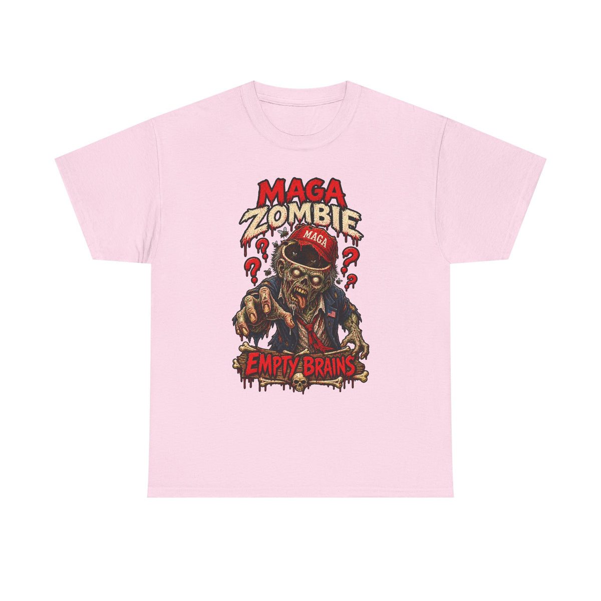 MAGA Zombie T‑Shirt - "Empty Brains" Political Satire Tee Halloween Tee
