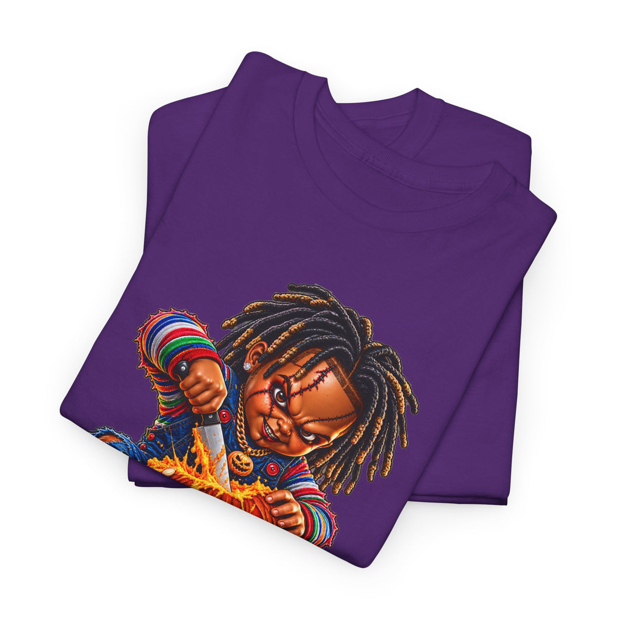 Halloween Pumpkin Carving Dreadlocks Skeleton T-Shirt