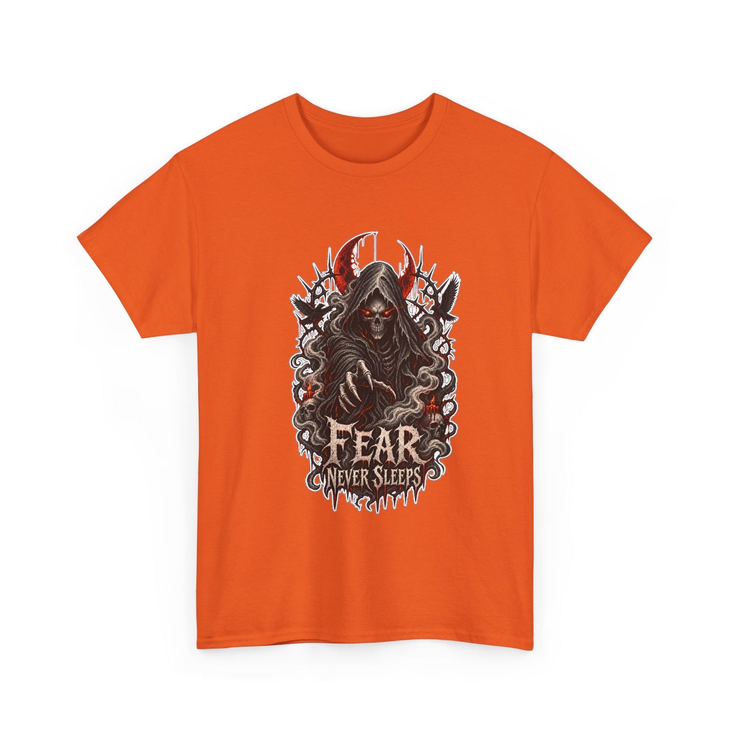 Fear Never Sleeps T-Shirt — Gothic Grim Reaper Graphic Tee