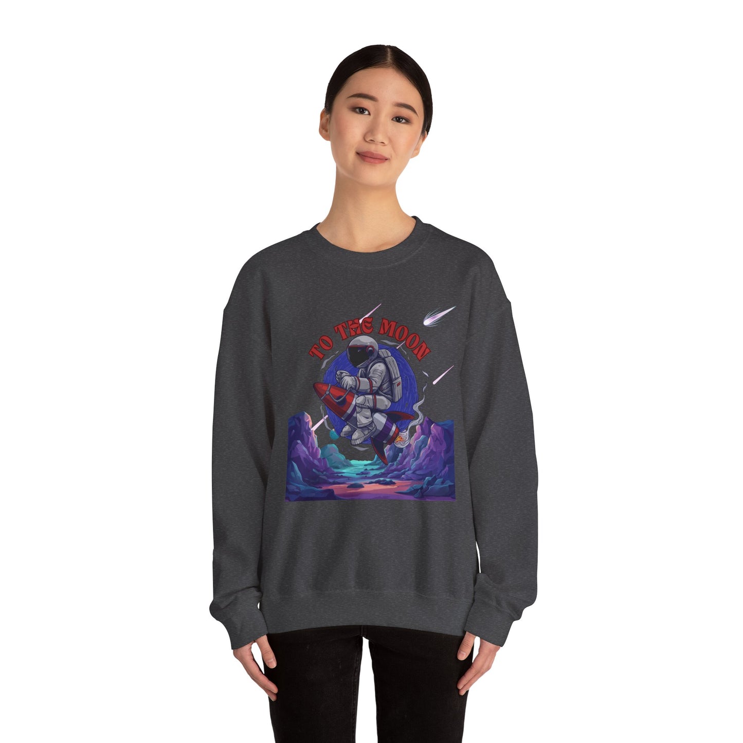 To The Moon Unisex Crewneck Sweatshirt - Space Adventure Design