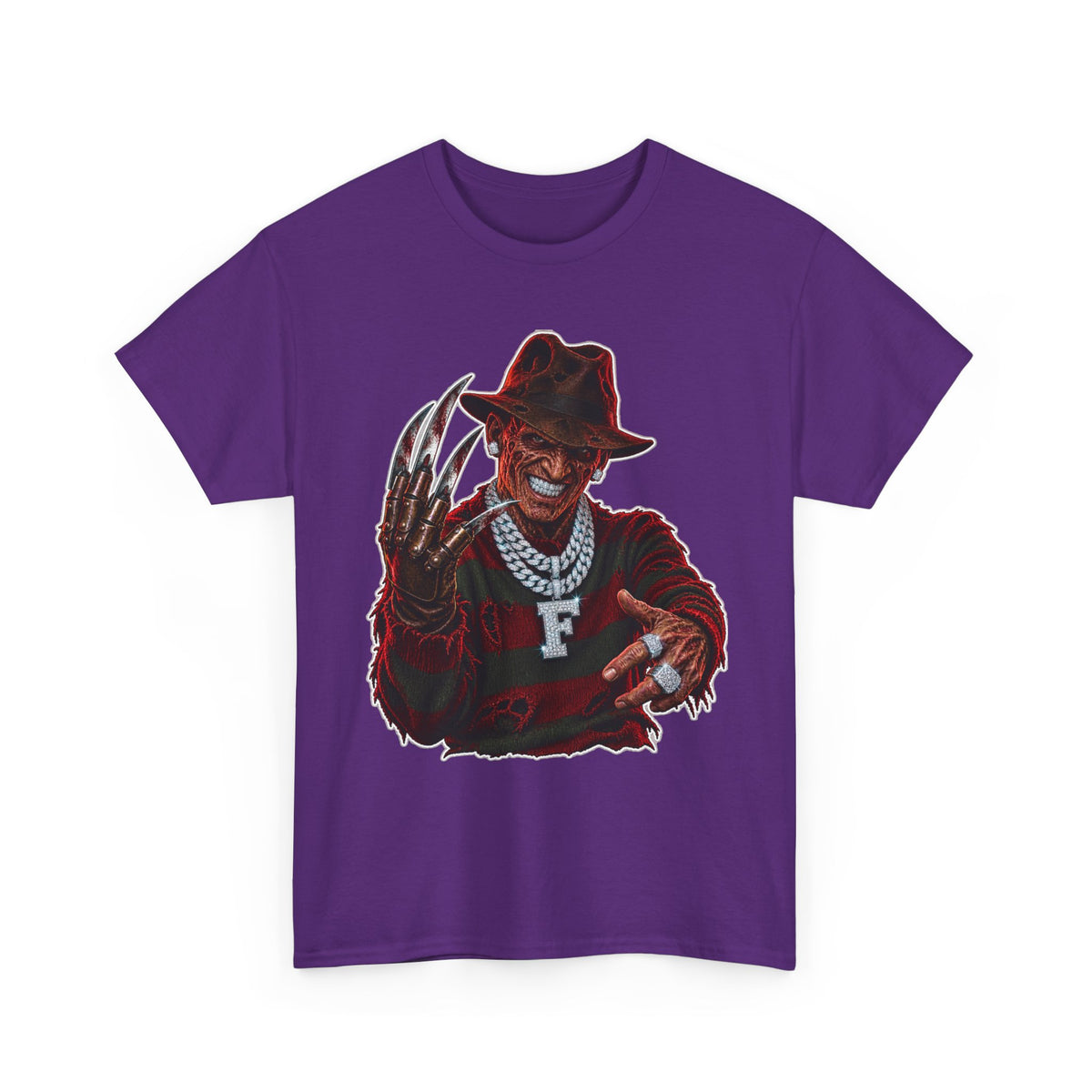 Freddy Krueger Horror T-Shirt – Retro Blades & Chains Graphic Tee