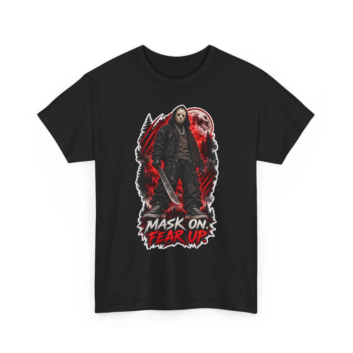 Scary Halloween Horror Shirt | Mask On, Fear Up Graphic Tee