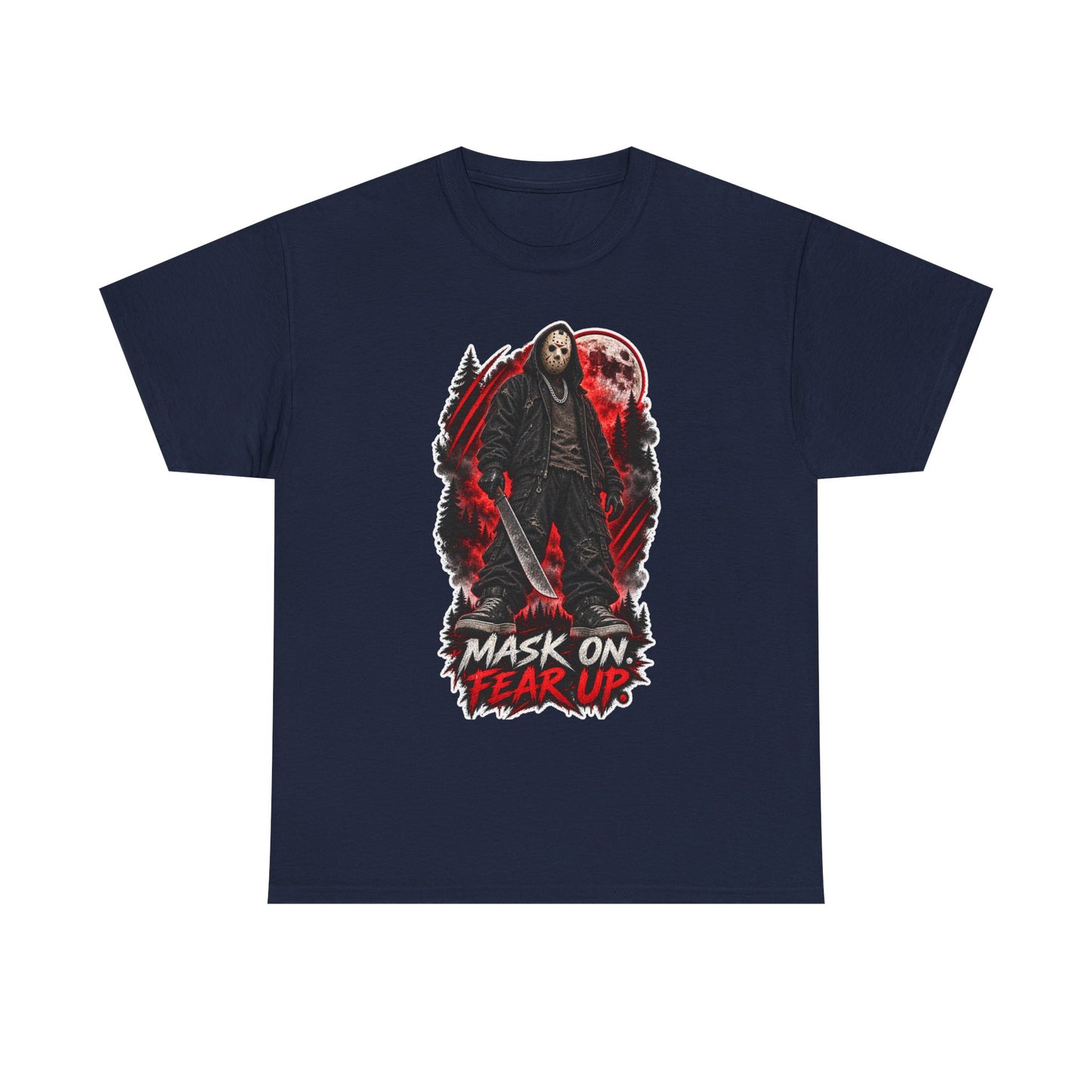 Scary Halloween Horror Shirt | Mask On, Fear Up Graphic Tee
