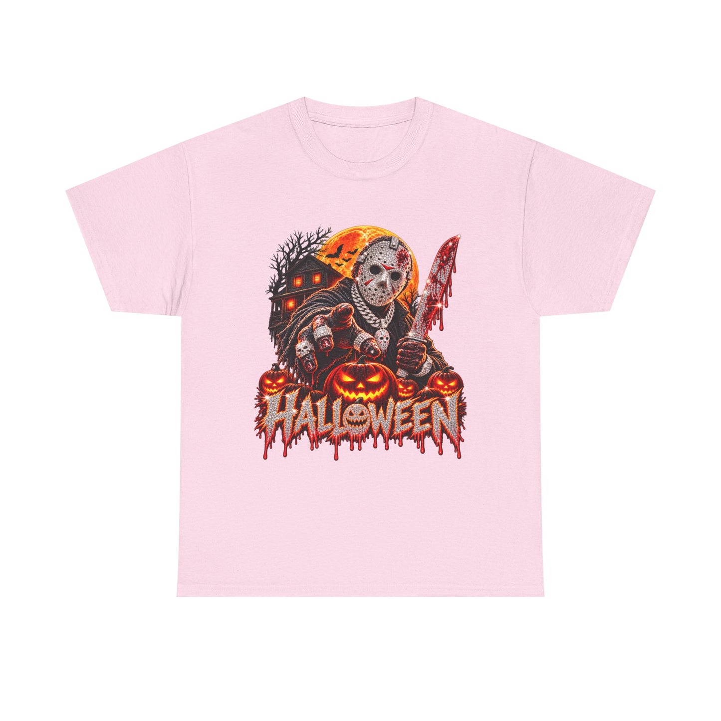 Masked Slasher Halloween Graphic Tee –