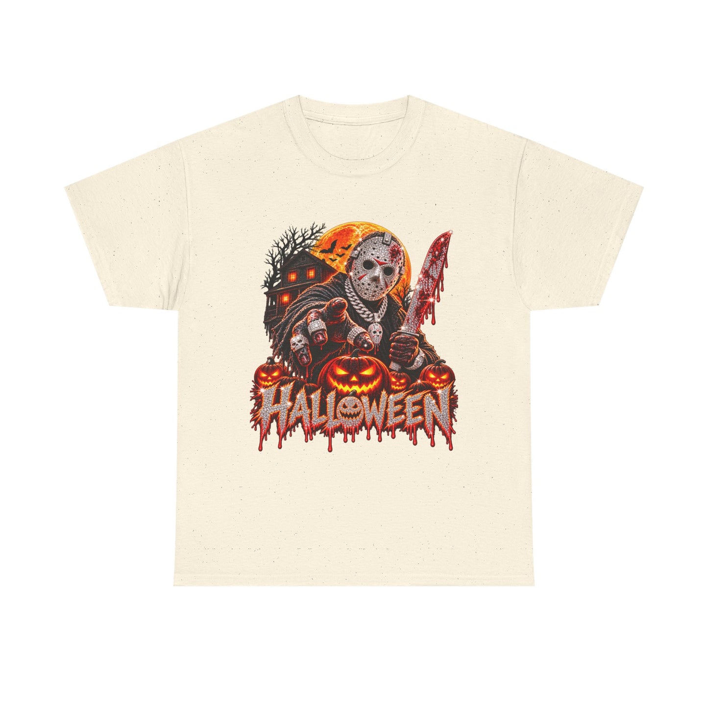 Masked Slasher Halloween Graphic Tee –