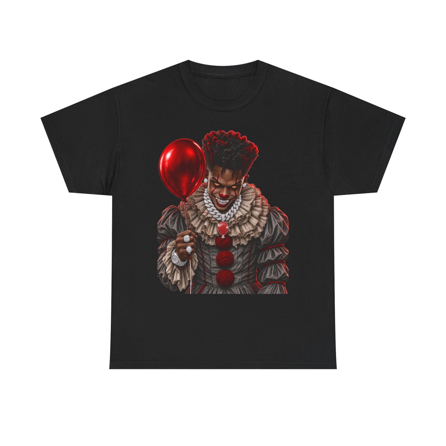 Creepy Clown Portrait T-Shirt — Horror Balloon Costume Tee
