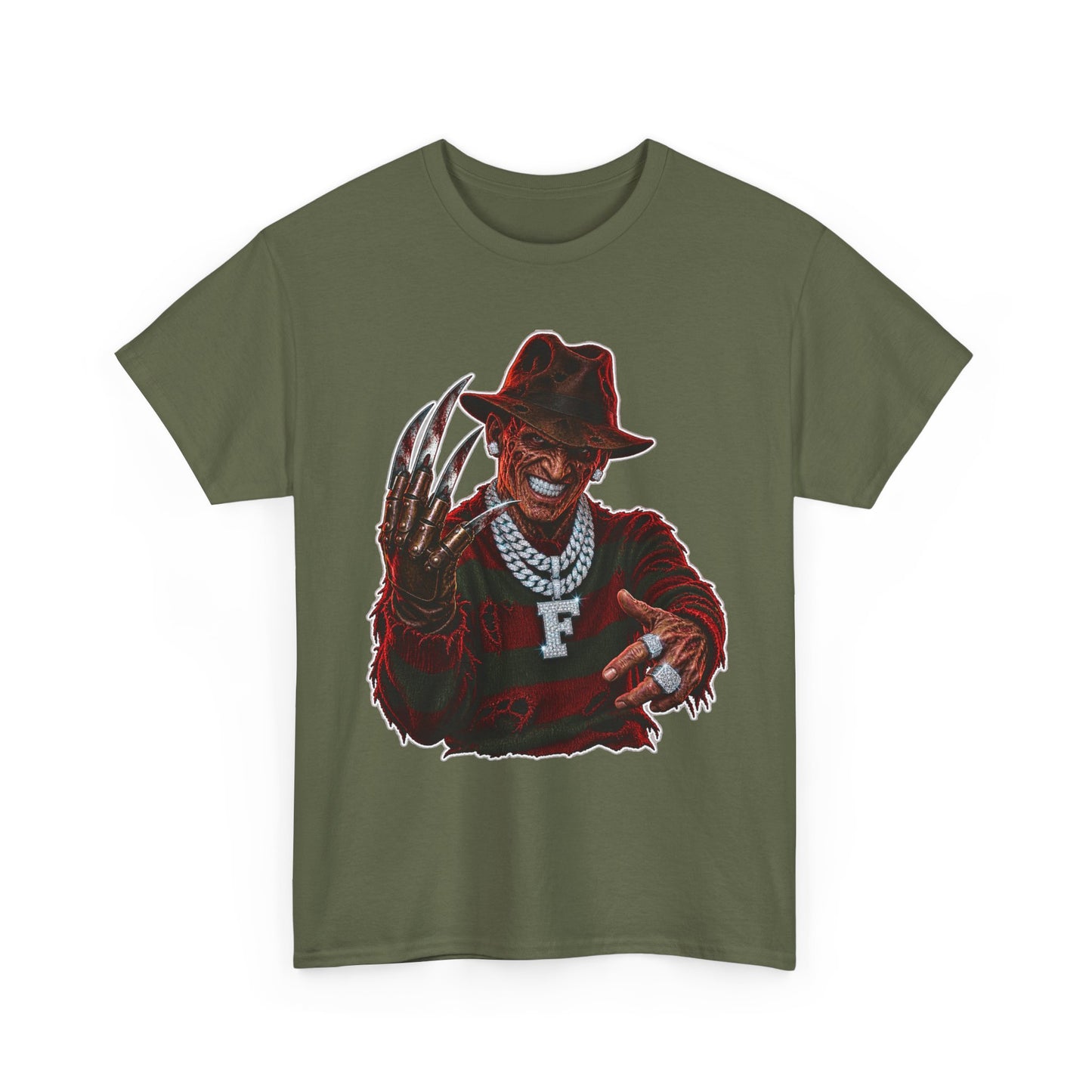 Freddy Krueger Horror T-Shirt – Retro Blades & Chains Graphic Tee