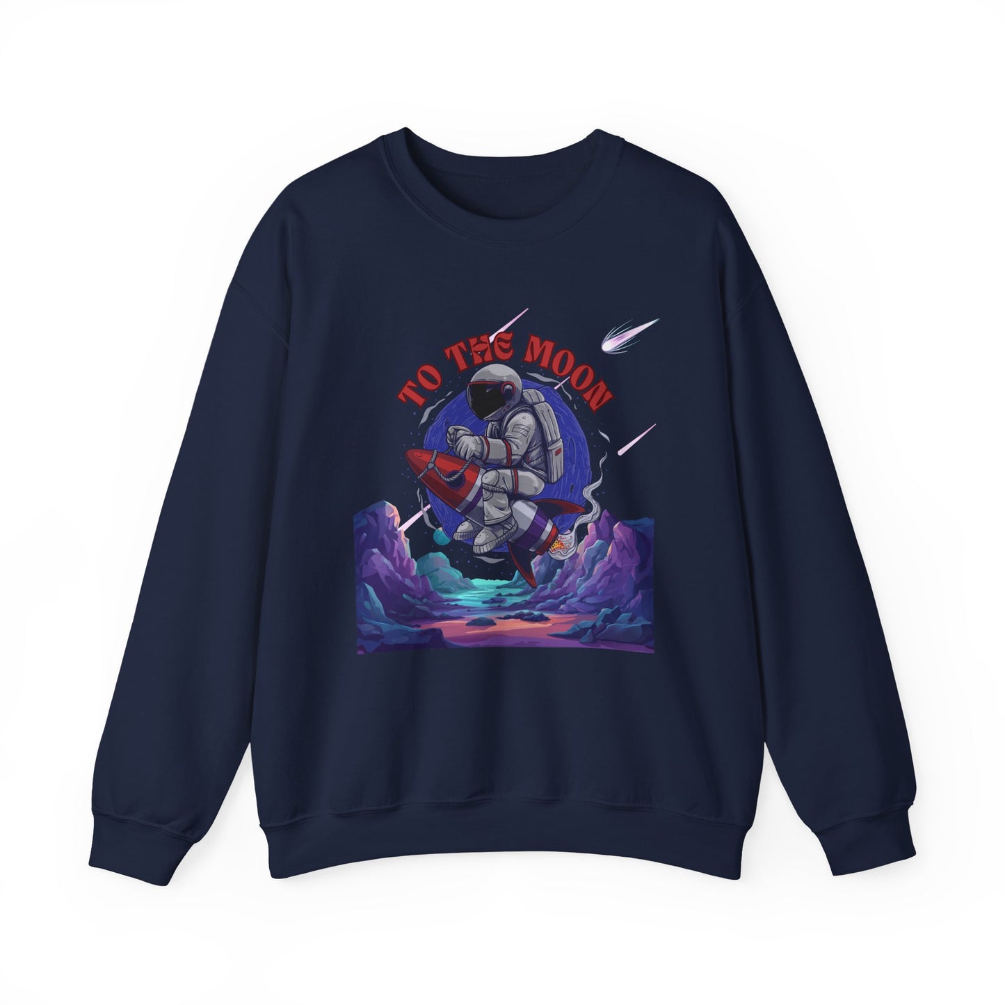 To The Moon Unisex Crewneck Sweatshirt - Space Adventure Design