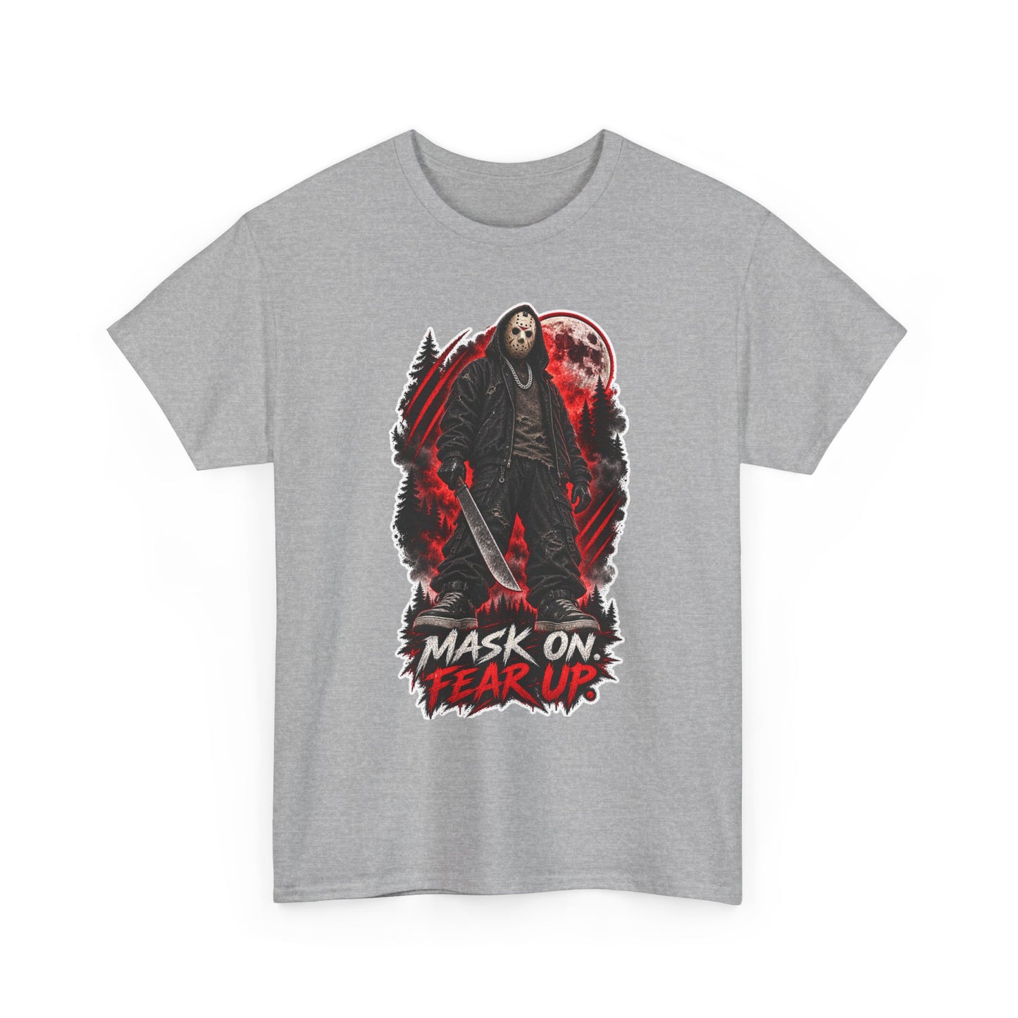 Scary Halloween Horror Shirt | Mask On, Fear Up Graphic Tee