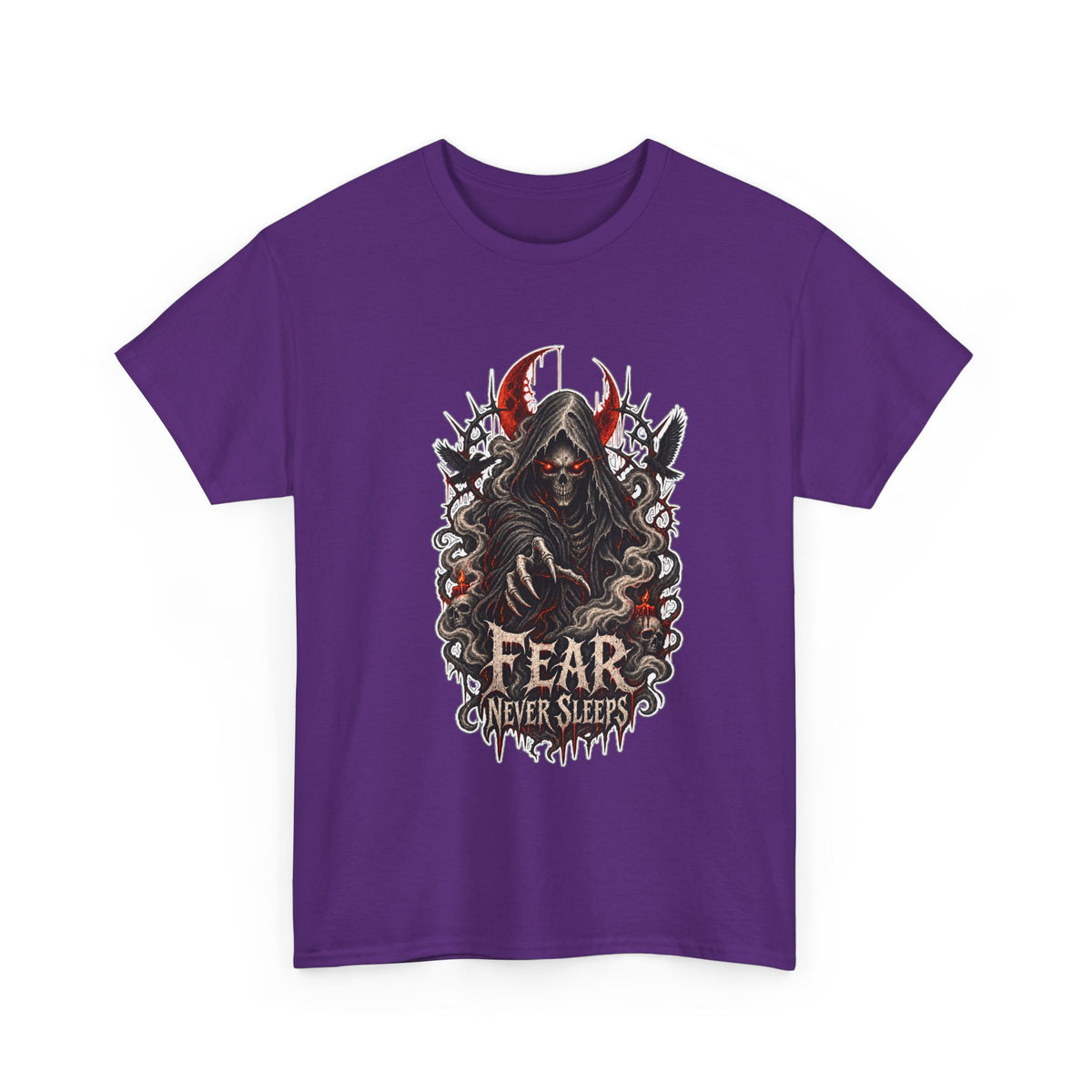 Fear Never Sleeps T-Shirt — Gothic Grim Reaper Graphic Tee