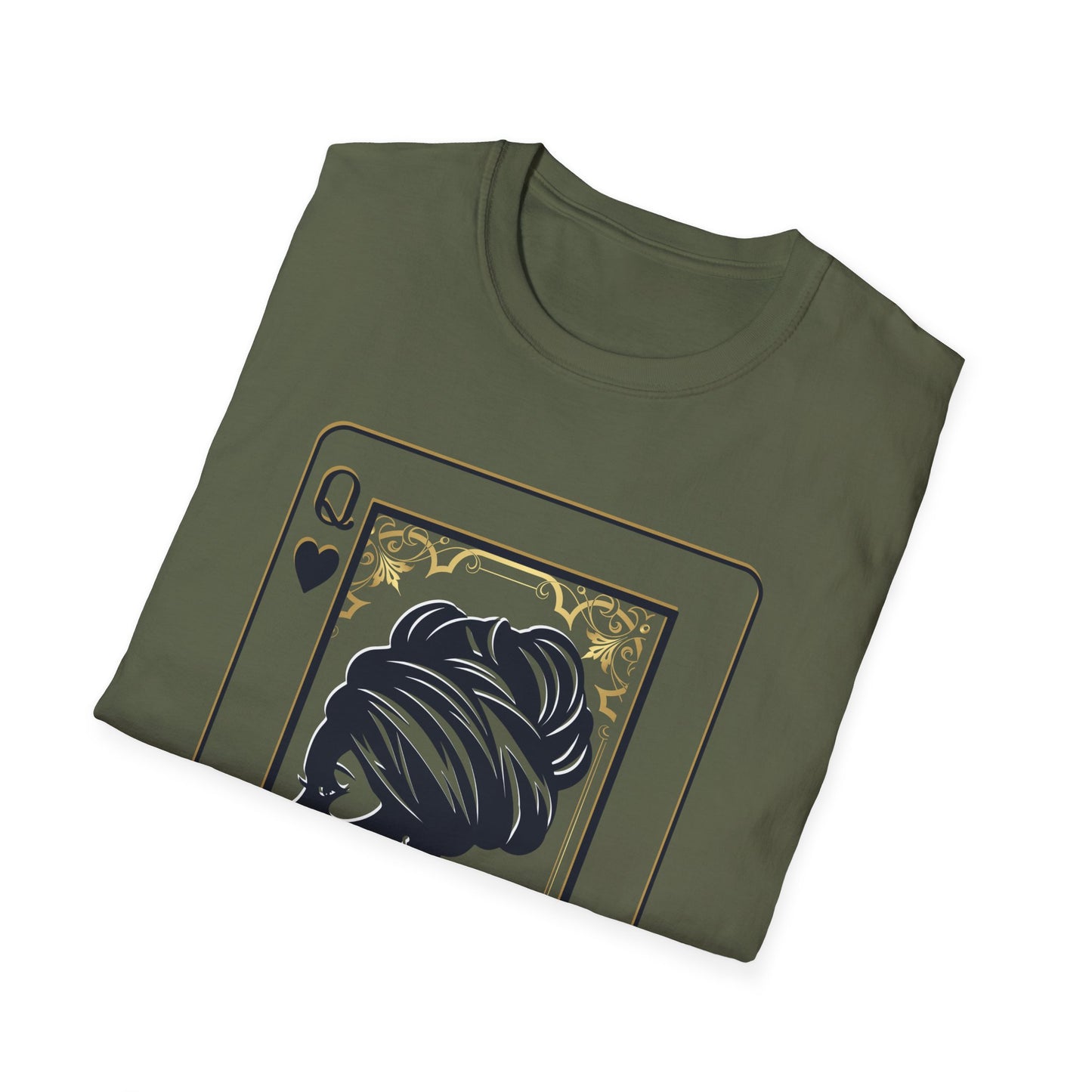 Queen of Spades Tee – African Queen Silhouette Playing Card T-Shirt