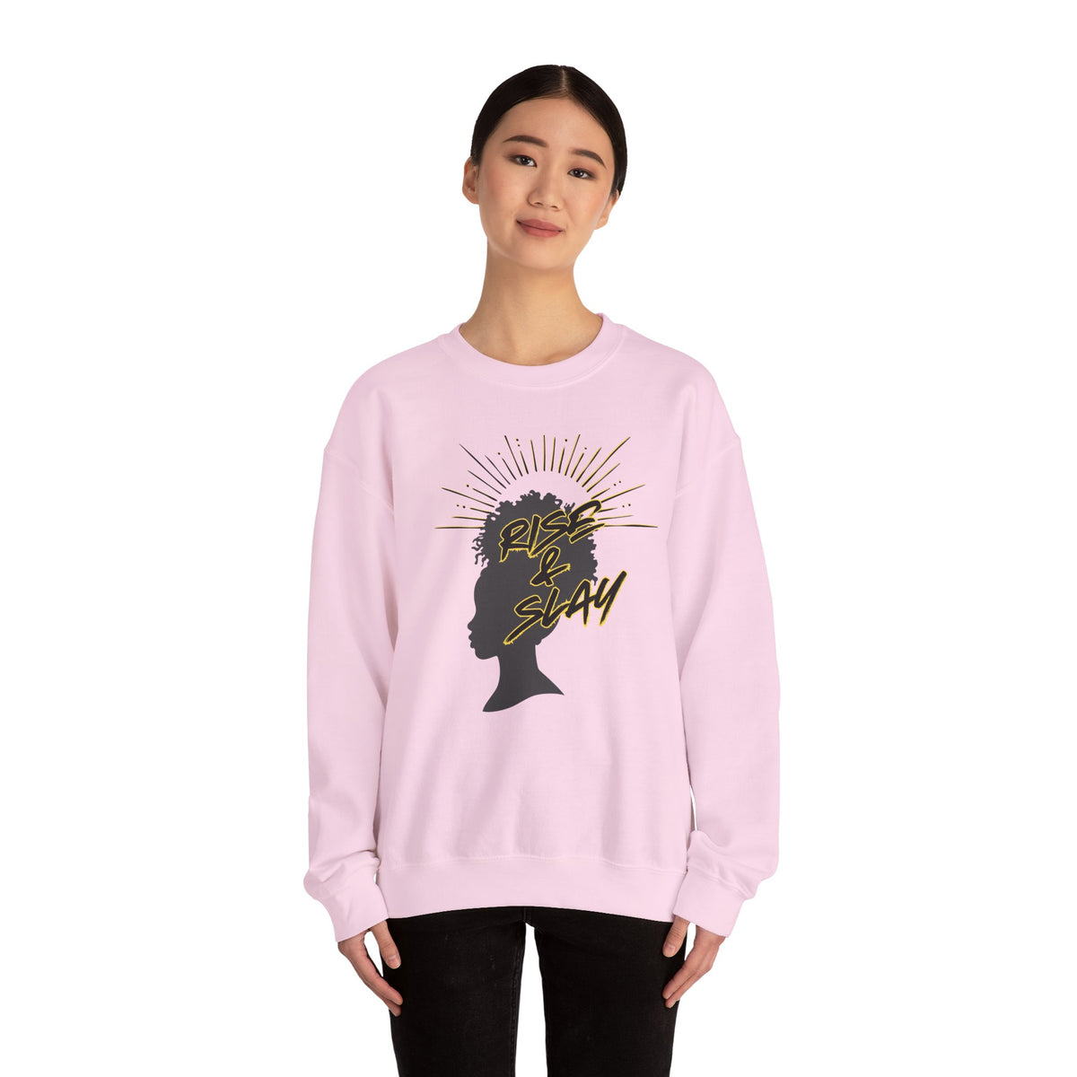 Rise & Slay Empowerment Crewneck Sweatshirt | Empress Royal Tees